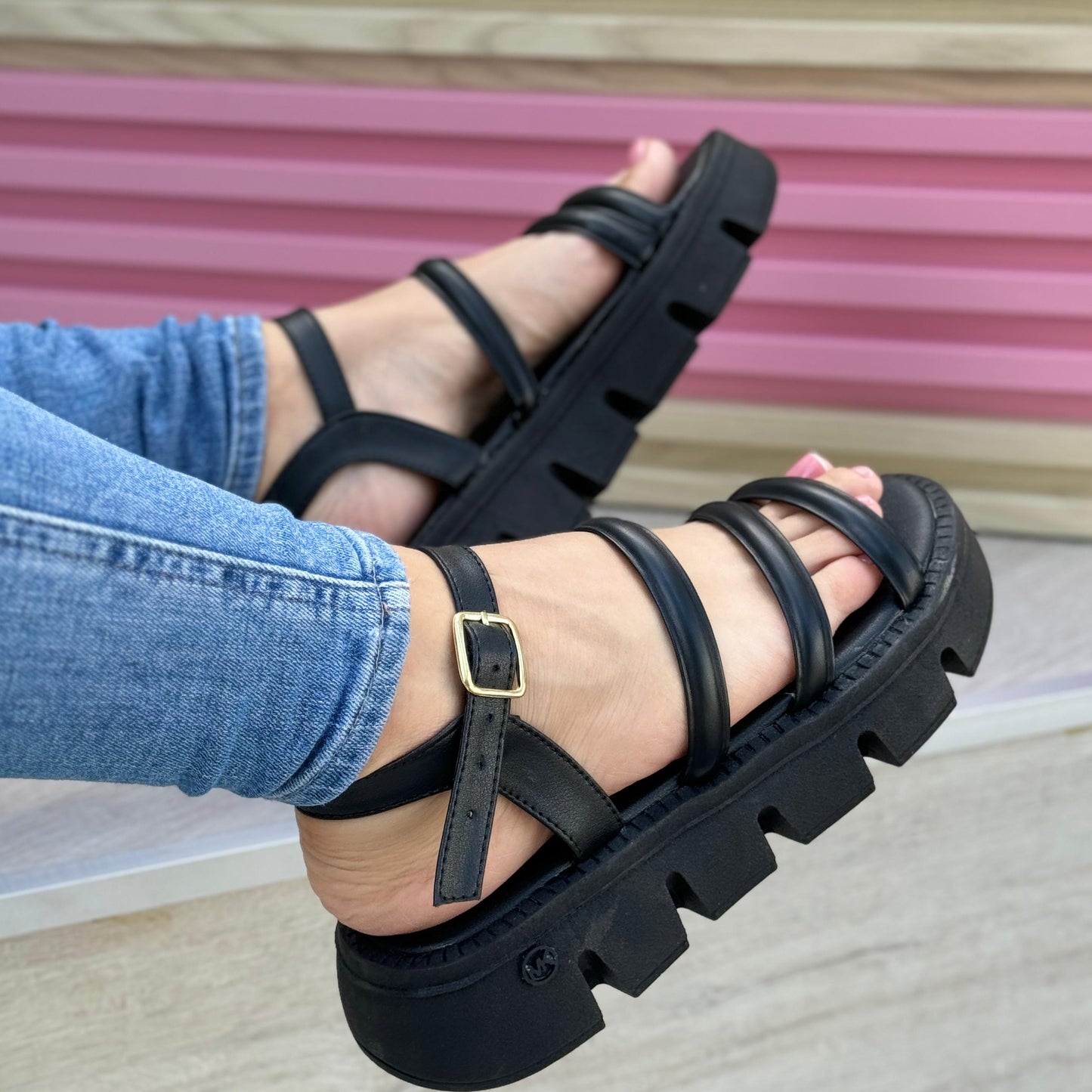 SANDALIA PARA DAMA - NEGRO